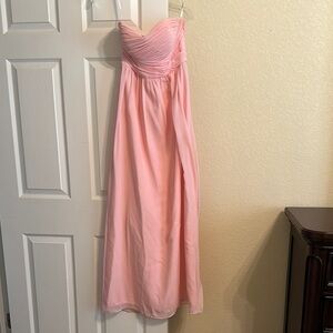 Chic Strapless Pink Dress